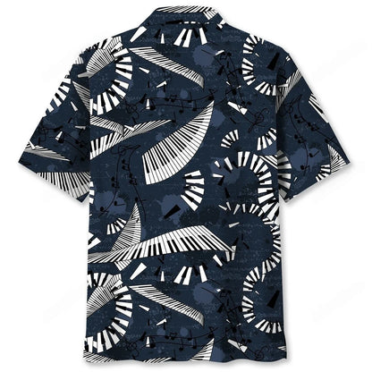 Piano Flying Music Hawaiian Shirt, custom shirt gift for men (view 3)