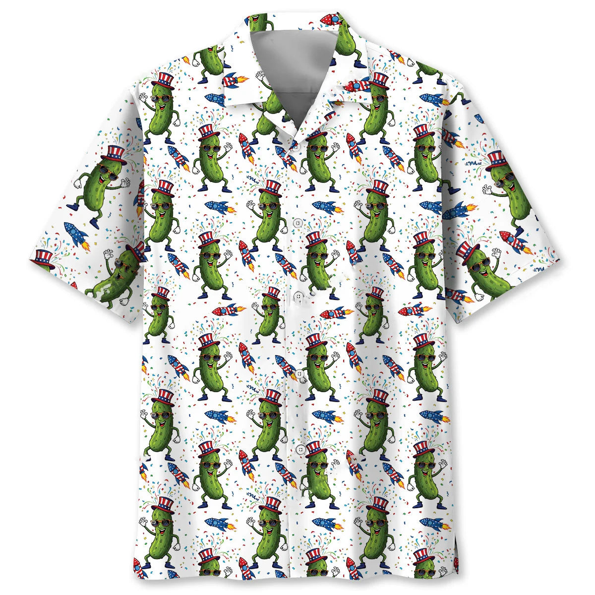 Pickle Dancing Proud of America Hawaiian Shirt, custom shirt gift for men