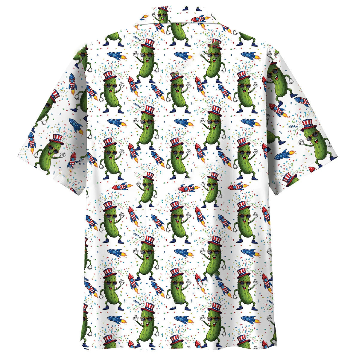 Pickle Dancing Proud of America Hawaiian Shirt, custom shirt gift for men (view 3)
