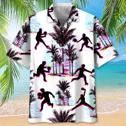 Pickleball Abstract Background Hawaiian Shirt, custom shirt gift for men