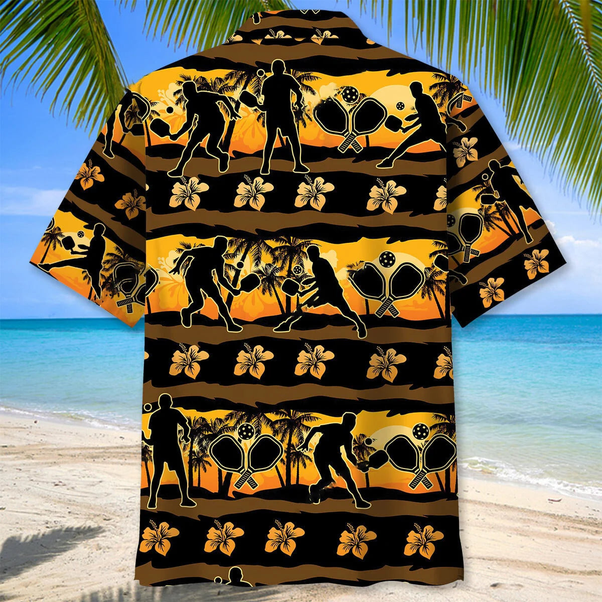 Pickleball Beach Hawaiian Shirt, custom shirt gift for men (view 3)