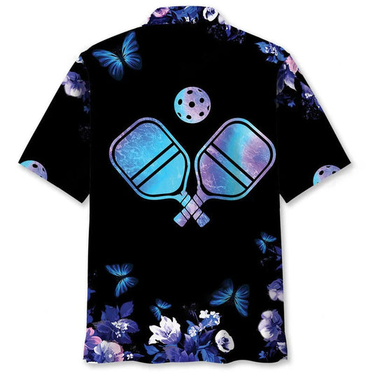 Pickleball Flower Nature Hawaiian Shirt, custom shirt gift for men
