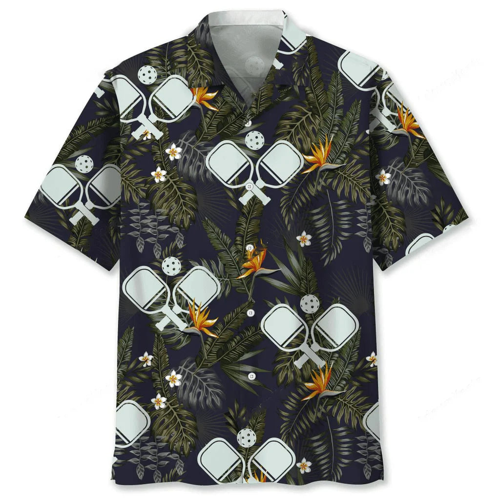 Pickleball Hawaiian Nature Hawaiian Shirt, custom shirt gift for men (view 2)