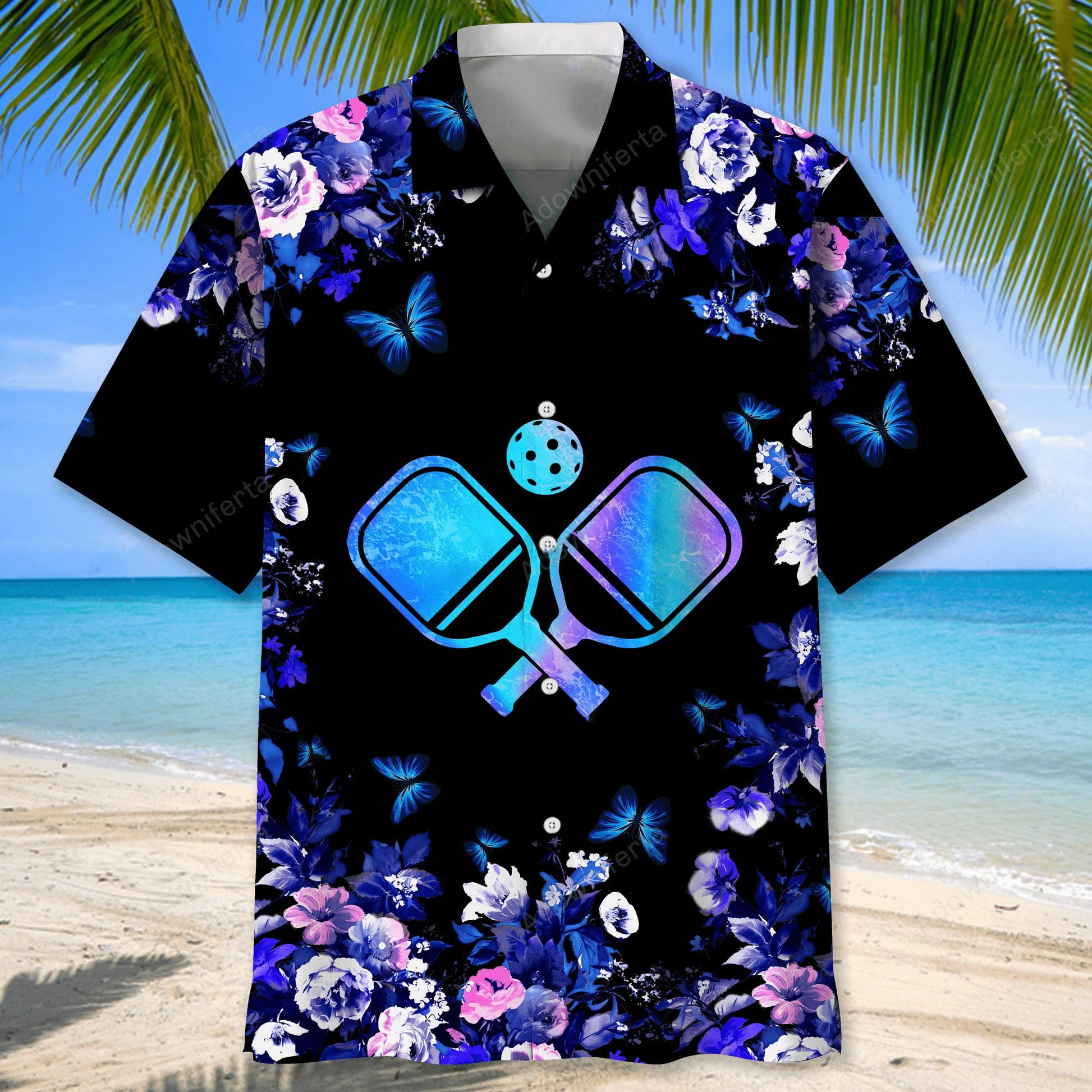 Pickleball Hawaiian Nature Hawaiian Shirt, custom shirt gift for men (view 4)