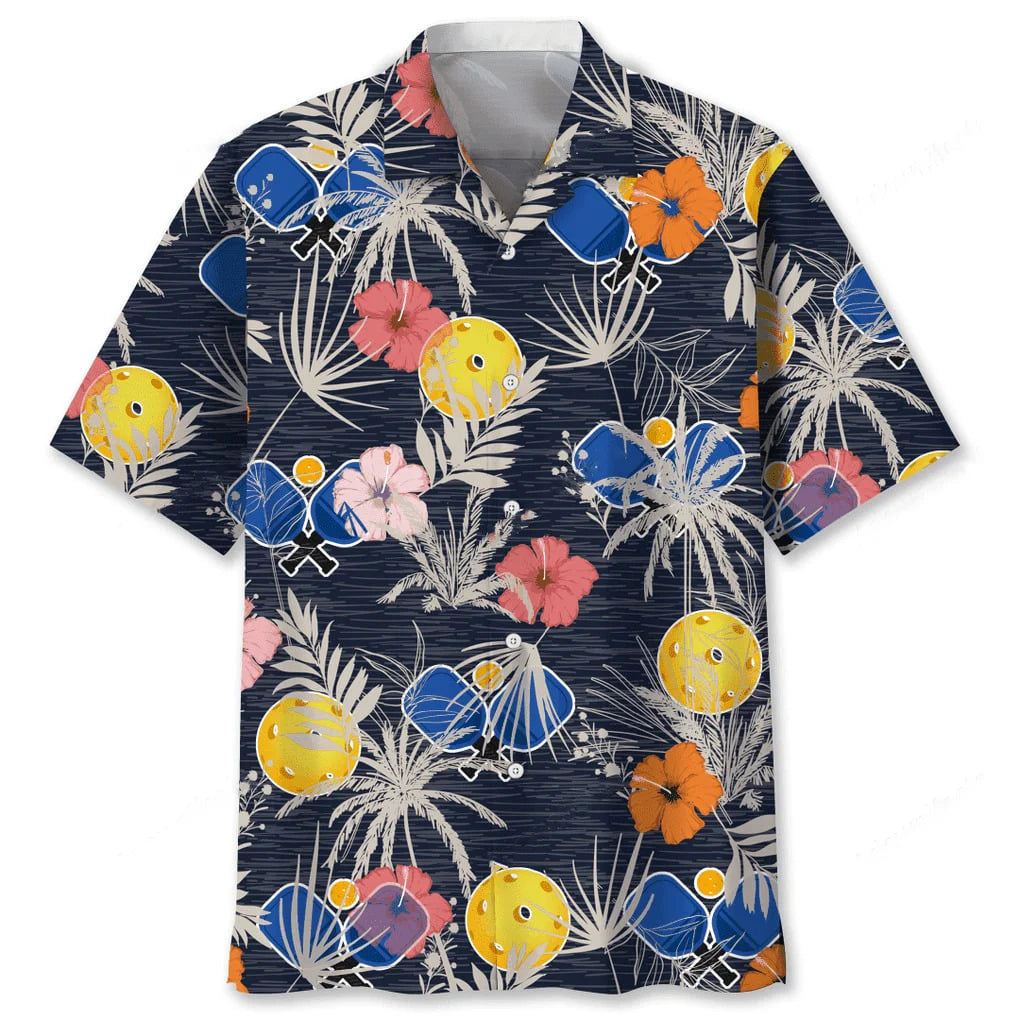 Pickleball Nature Hawaiian Shirt, custom shirt gift for men (view 3)