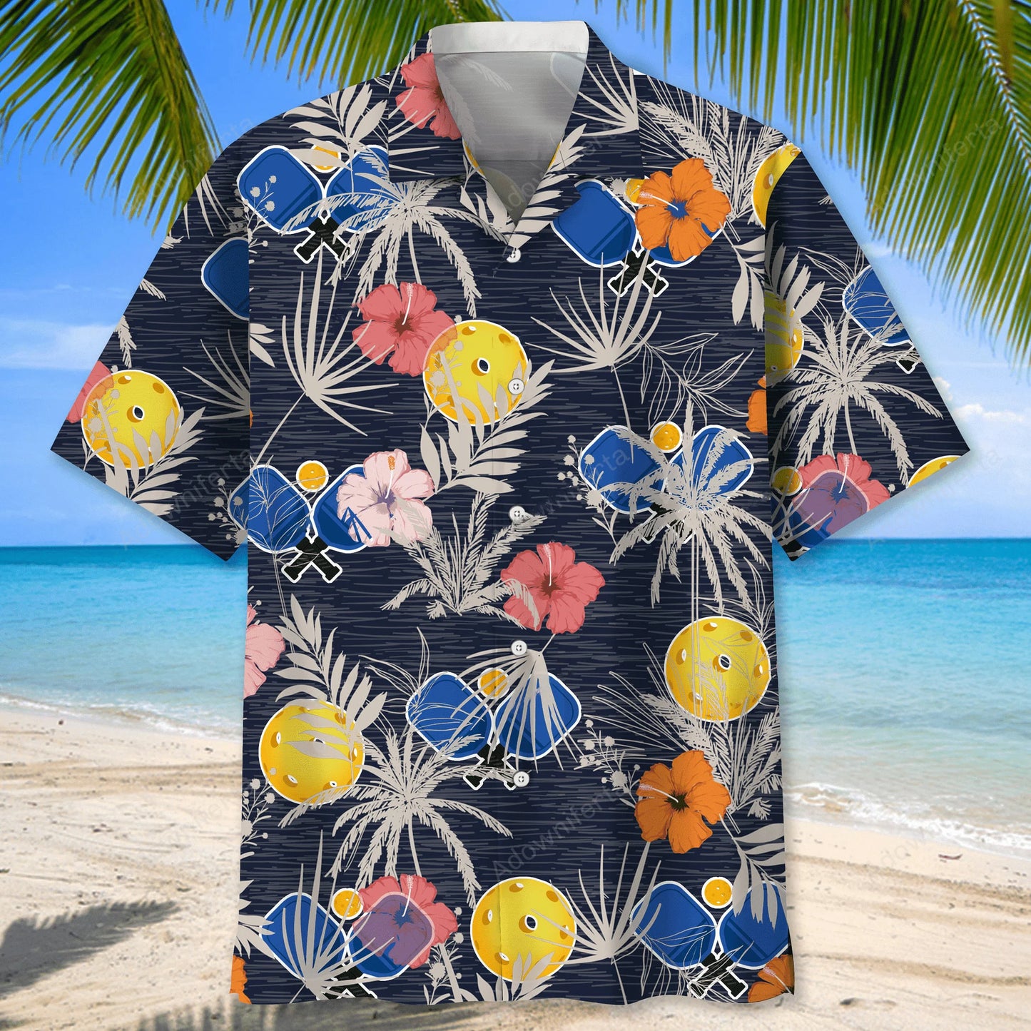 Pickleball Nature Hawaiian Shirt, custom shirt gift for men (view 4)