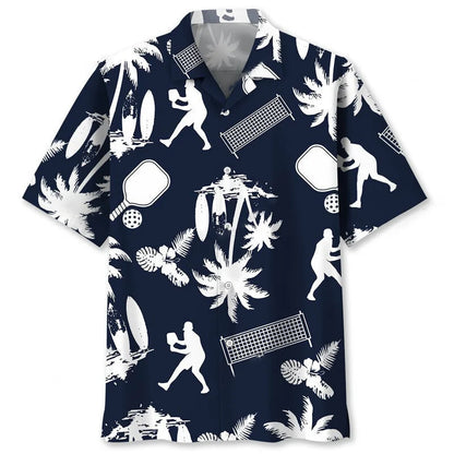 Pickleball Play White Hawaiian Shirt, custom shirt gift for men