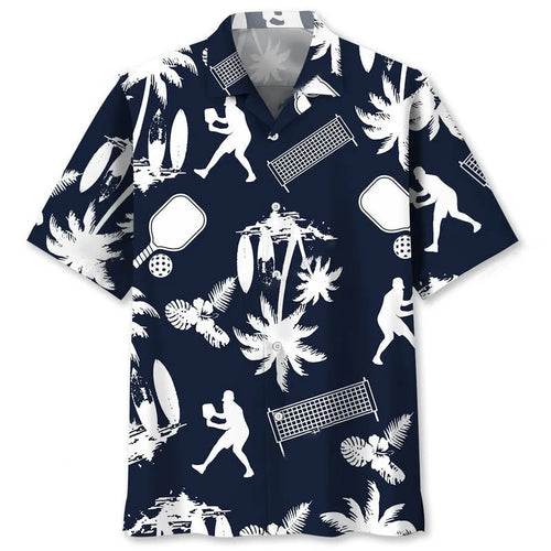 Pickleball Play White Hawaiian Shirt, custom shirt gift for men