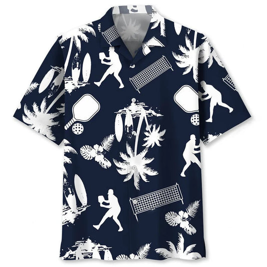 Pickleball Play White Hawaiian Shirt, custom shirt gift for men