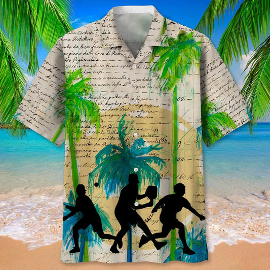 Pickleball Tree Vintage Hawaiian Shirt, custom shirt gift for men