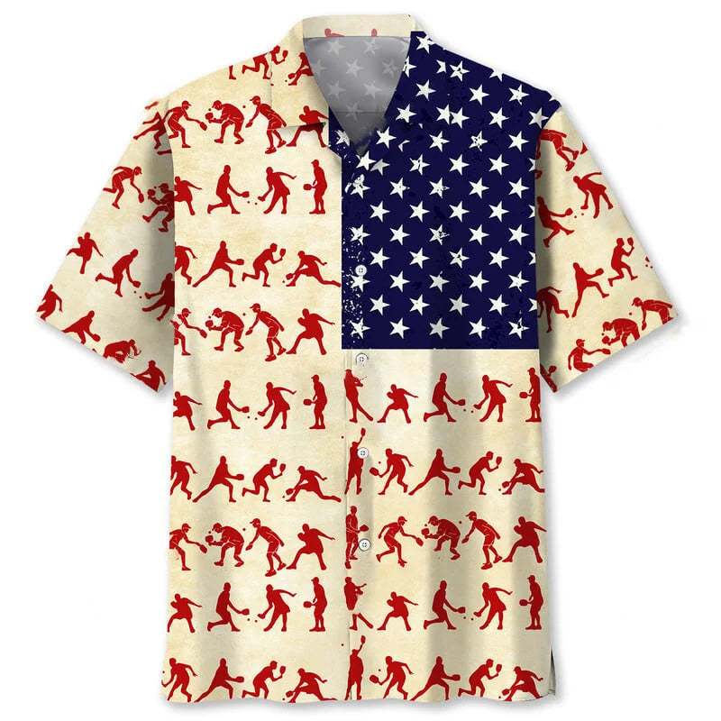 Pickleball Usa Hawaiian Shirt, patriotic gift for 4th of July