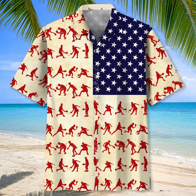 Pickleball Usa Hawaiian Shirt, patriotic gift for 4th of July (view 2)