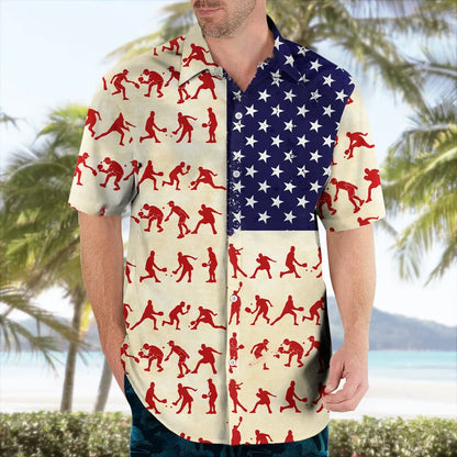 Pickleball Usa Hawaiian Shirt, patriotic gift for 4th of July (view 4)