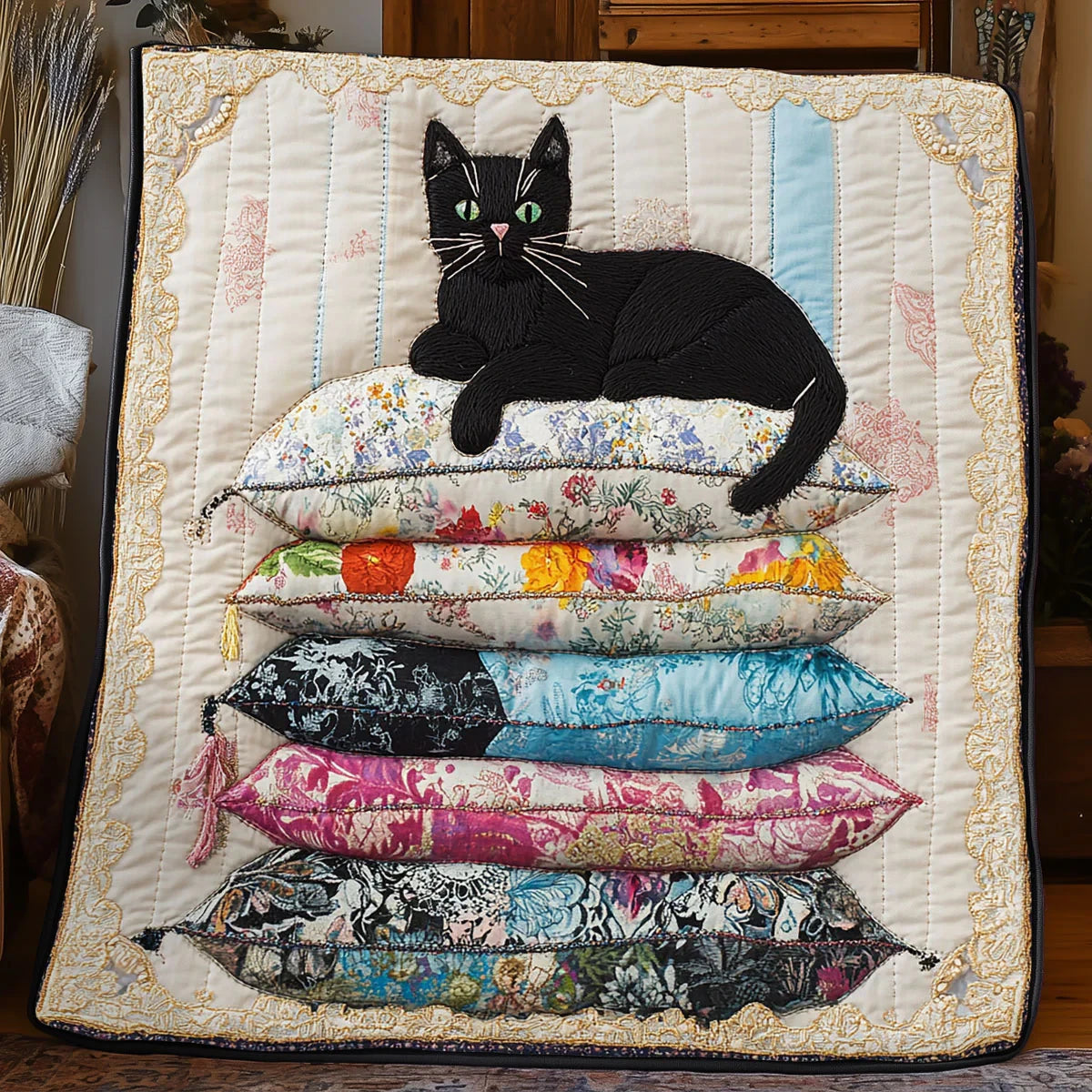 Pillow Cat Quilt Blanket