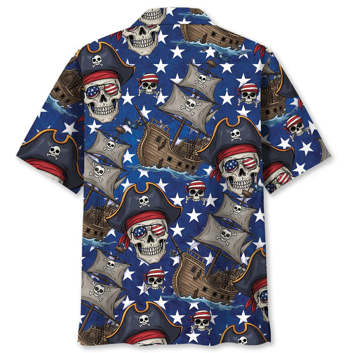 Pirate America Hawaiian Shirt, custom shirt gift for men (view 2)