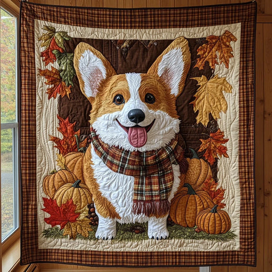 Plaid Pup Quilt Blanket