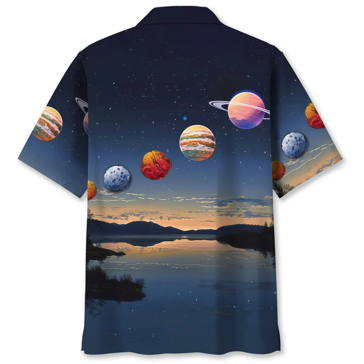 Planets Line Up Hawaiian Shirt, custom shirt gift for men (view 2)
