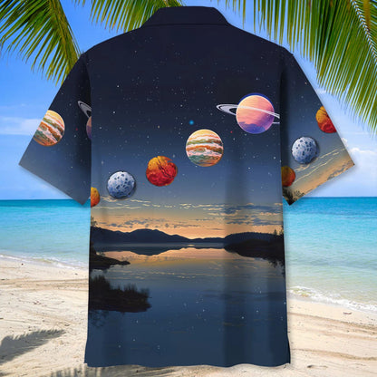 Planets Line Up Hawaiian Shirt, custom shirt gift for men (view 3)