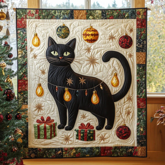 Playful Blackcat Quilt Blanket