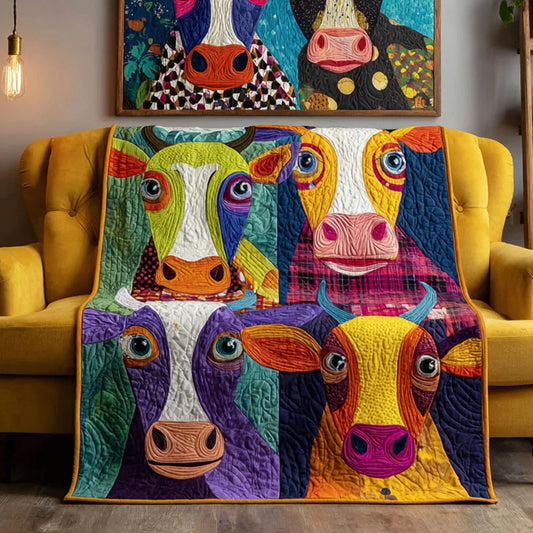 Playful Clover Quilt Blanket - Quilted Blanket by OtterMia