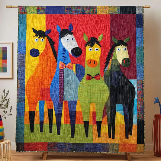 Playful Ponies Quilt Blanket