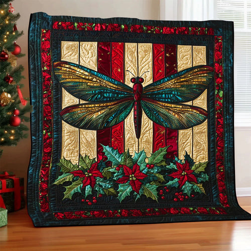 Poinsettia Flight Quilt Blanket