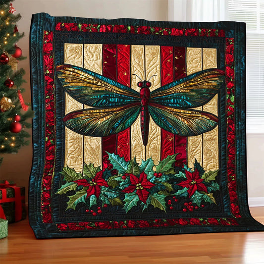 Poinsettia Flight Quilt Blanket