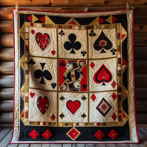 Poker Patchwork Quilt Blanket