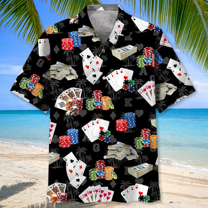 Poker Hawaiian Shirts for Men, custom shirt gift for men (view 2)