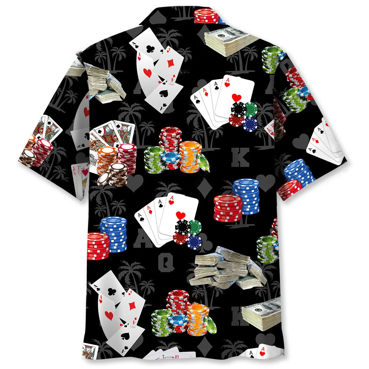 Poker Hawaiian Shirts for Men, custom shirt gift for men (view 3)