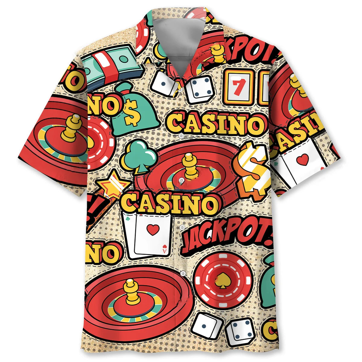Poker Jackpot Hawaiian Shirt, custom shirt gift for men