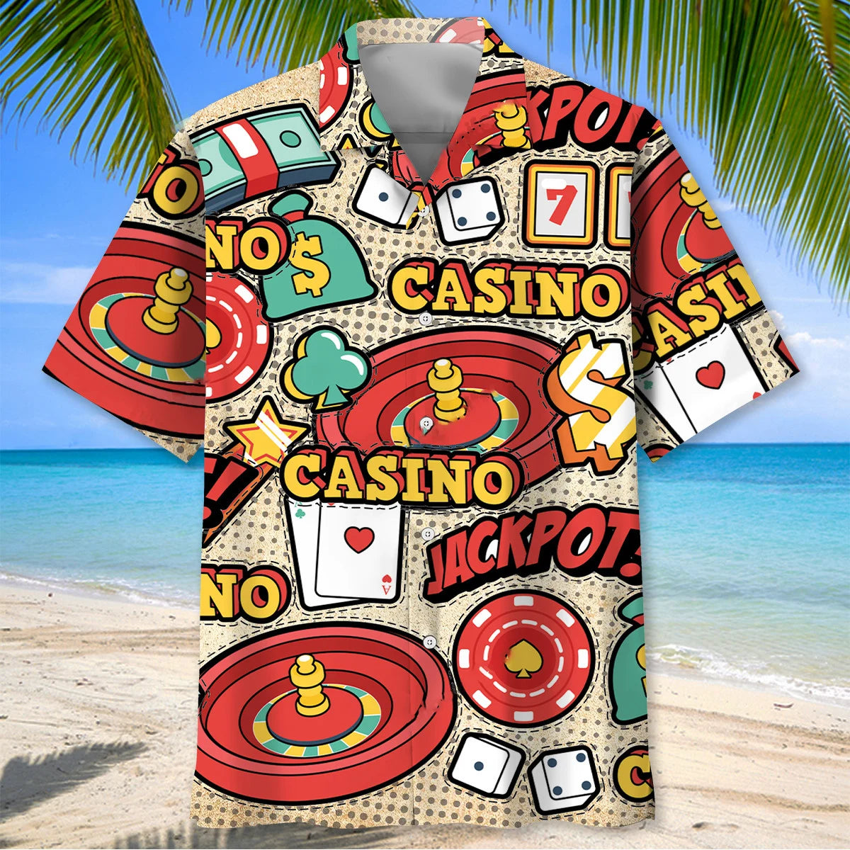 Poker Jackpot Hawaiian Shirt, custom shirt gift for men (view 2)