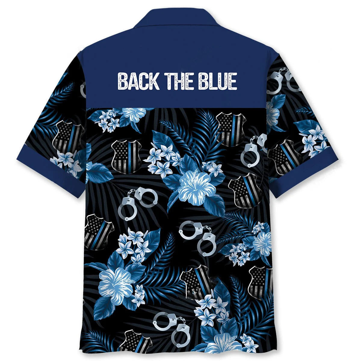 Police Back the Blue Hawaiian Shirt, custom shirt gift for men (view 4)