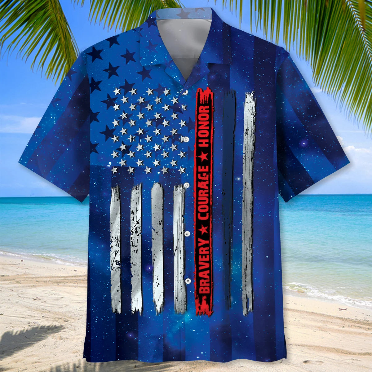 Police Bravery Courage Hornor Hawaiian Shirt, custom shirt gift for men