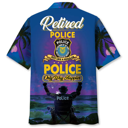 Police Retirement Life Hawaiian Shirt, custom shirt gift for men (view 4)