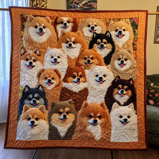 Pomeranian Quilt Blanket