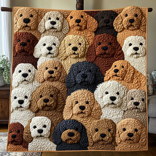Poodle Doodles Quilt Blanket
