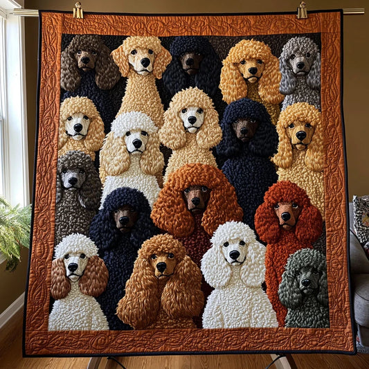 Poodle Family Quilt Blanket