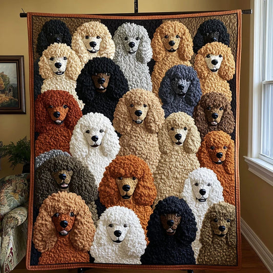 Poodle Gallery Quilt Blanket
