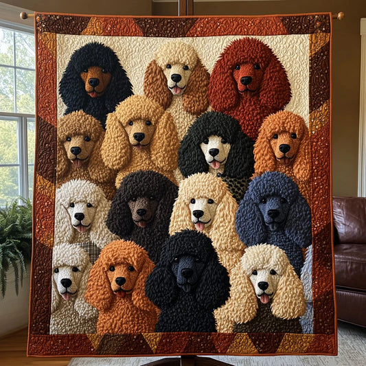 Poodle Parade Quilt Blanket