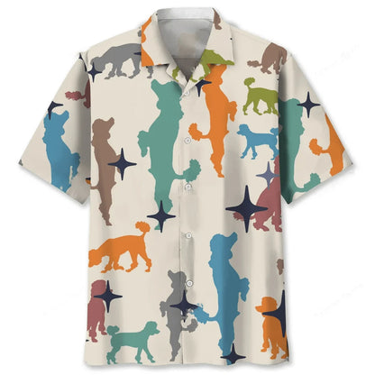 Poodle Hawaiian Shirt, custom shirt gift for men