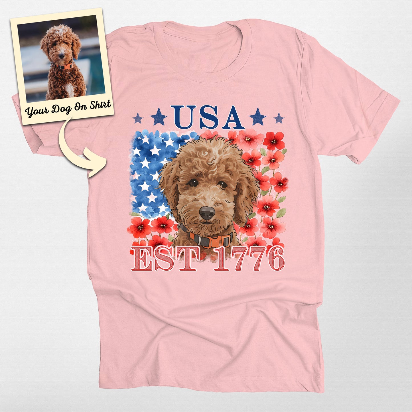 Poodle Shirt Custom 250th Independence Day Bella Canvas (view 5)