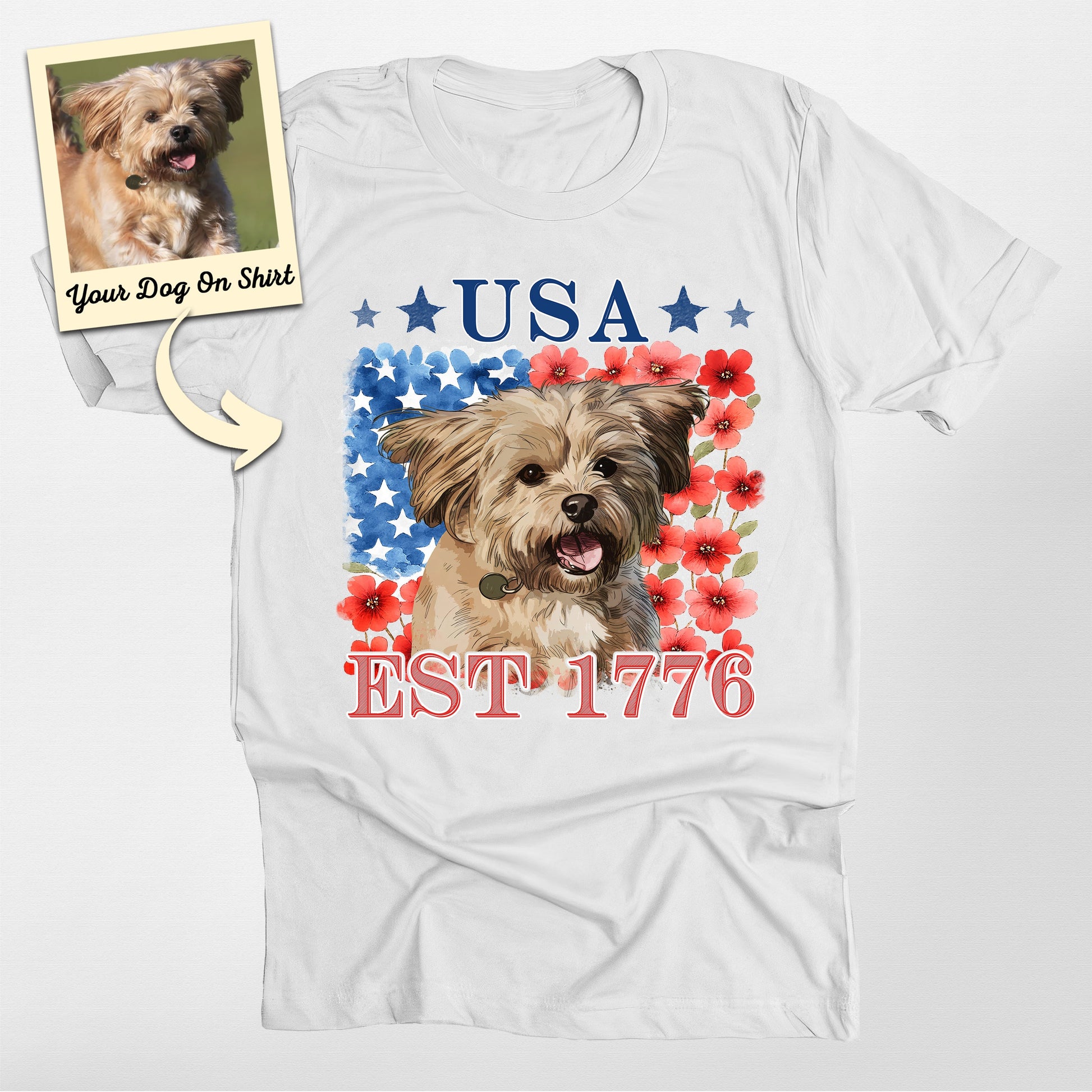 Poodle Shirt Custom 250th Independence Day Bella Canvas (view 6)