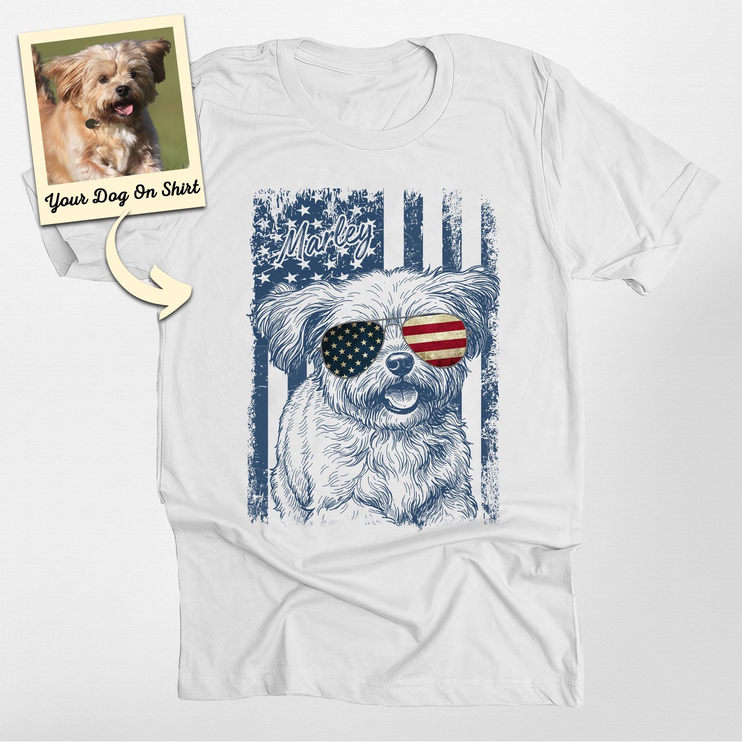 Poodle Shirt Custom 4th of July Bella Canvas Tee (view 6)