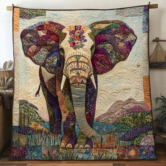 Power Elephant Quilt Blanket