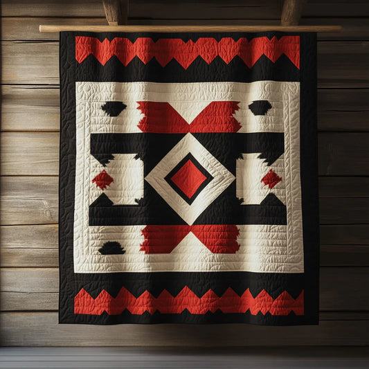 Power Geometry Quilt Blanket