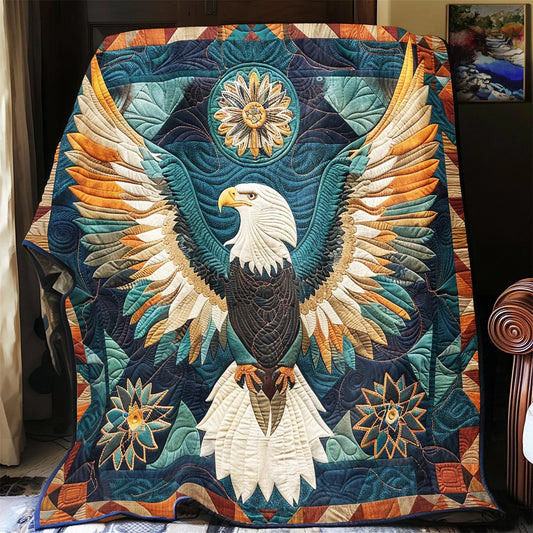 Powerful Eagle Quilt Blanket