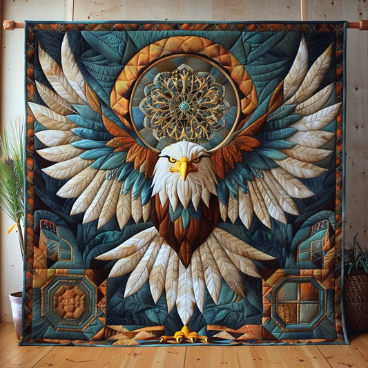 Powerful Eagle Quilt Blanket