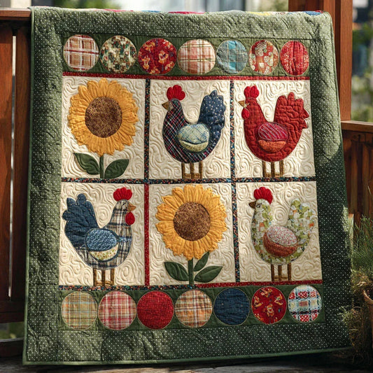 Prairie Hen Quilt Blanket - Quilted Blanket by OtterMia