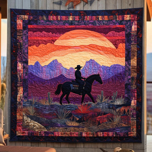 Prairie Sky Cowboy Quilt Blanket